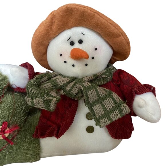 St. Nicholas Square Snowmen & Christmas Tree Plush Decor Figurine Draft Catcher - Picture 11 of 12